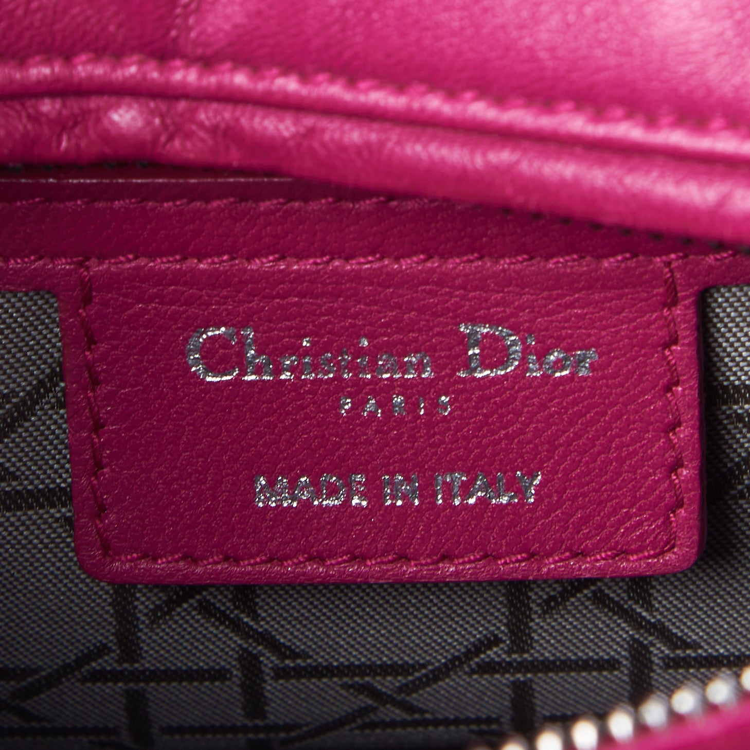 Christian Dior Lambskin Cannage Medium Lady Dior Fuchsia 8 of 9