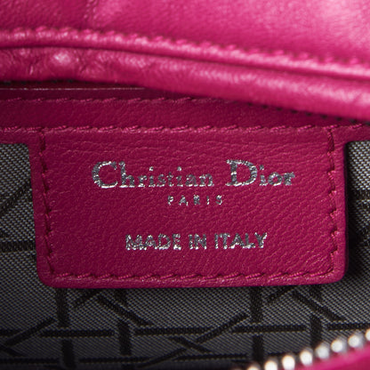 Christian Dior Lambskin Cannage Medium Lady Dior Fuchsia 8 of 9