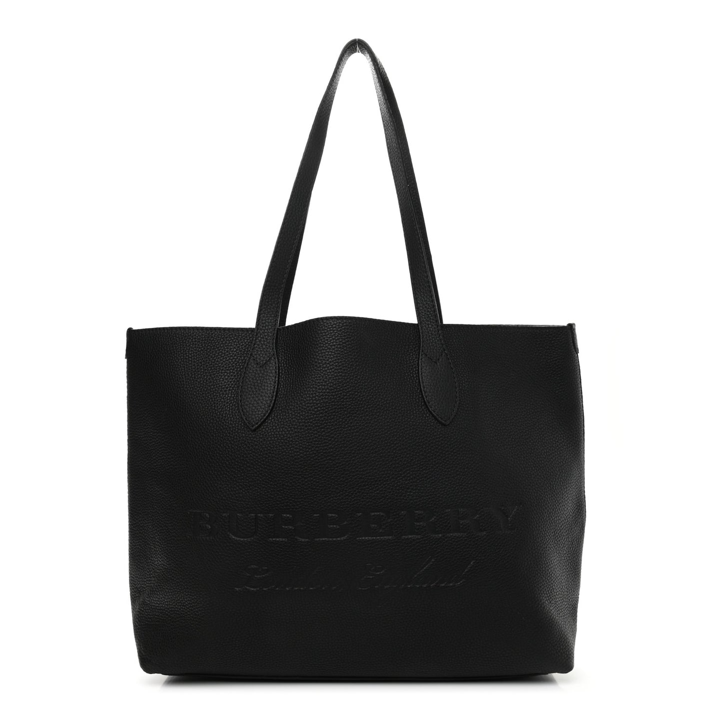 Grainy Calfskin Remington Tote Black