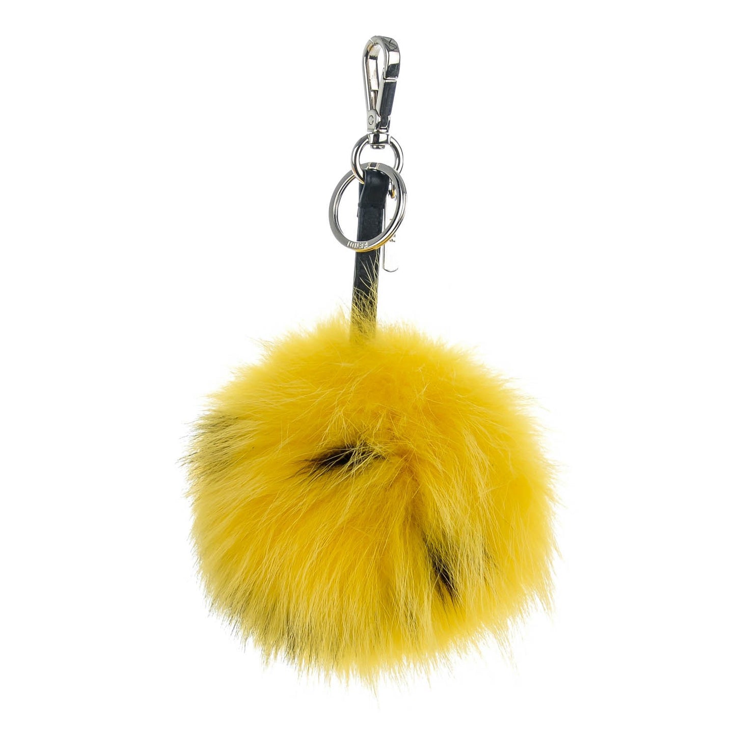 Fox Fur Smiley Bag Charm Yellow