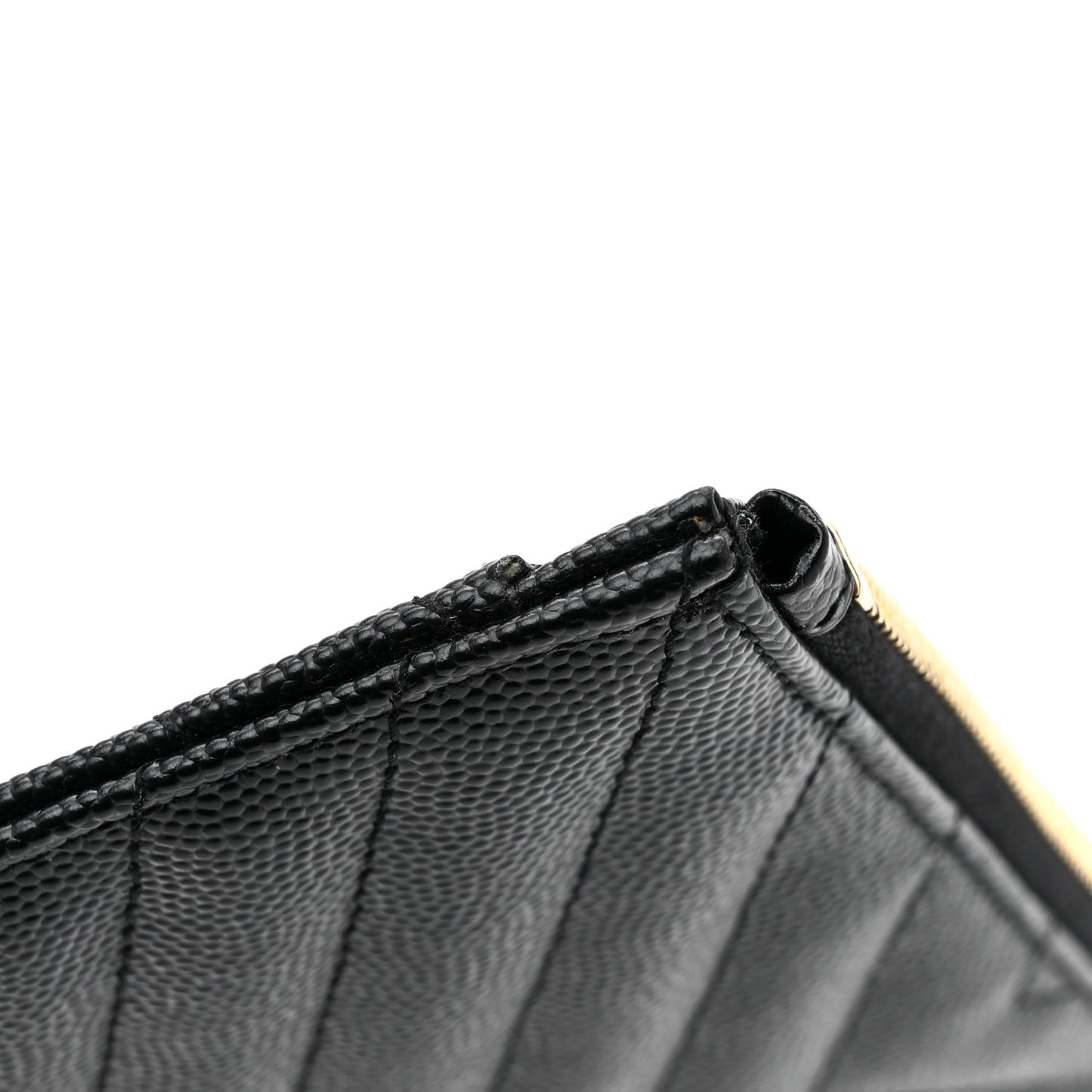 Grain De Poudre Chevron Monogram Bill Pouch Black