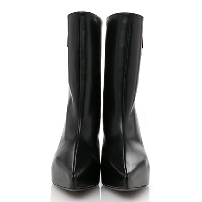 Givenchy Calfskin G Lock 80mm Wedge Low Boots 38 Black 3 of 10
