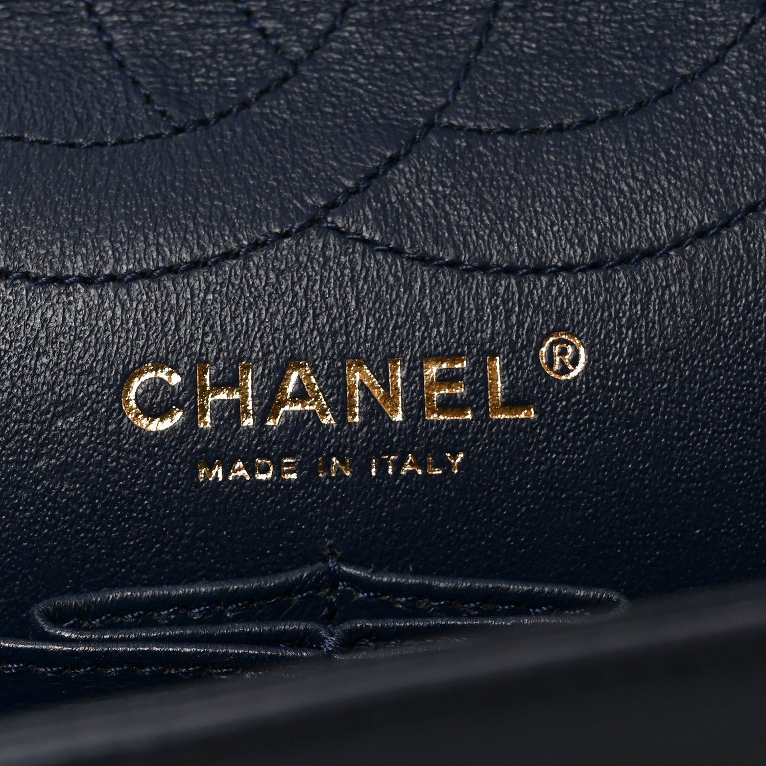 Chanel Aged Calfskin Chevron Quilted 2.55 Reissue 226 Flap Navy Blue 6 of 10