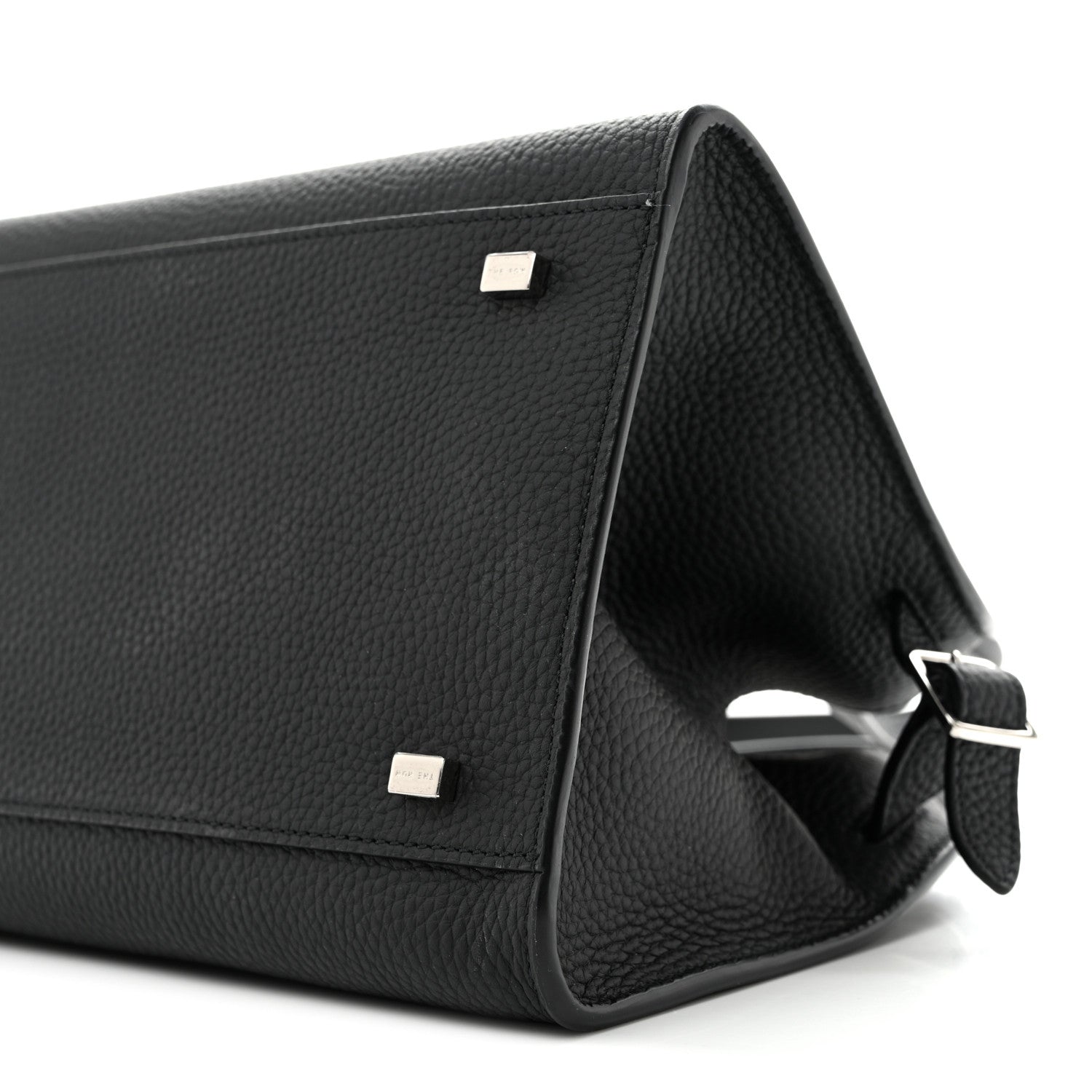 The Row Grained Calfskin Soft Margaux 10 Bag Black 9 of 12