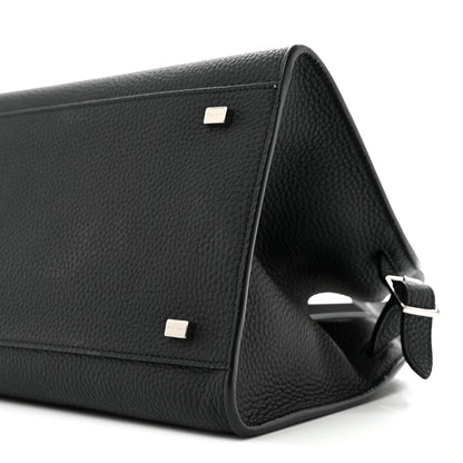 The Row Grained Calfskin Soft Margaux 10 Bag Black 9 of 12