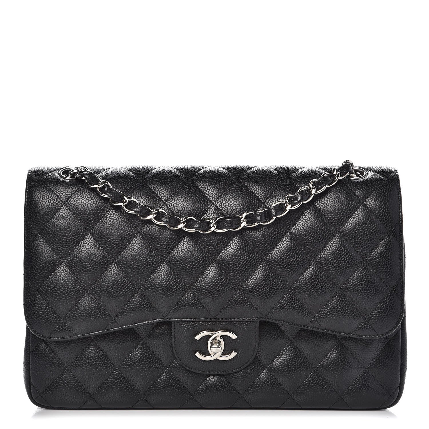 Chanel Caviar Quilted Jumbo Double Flap Black 1 of 8