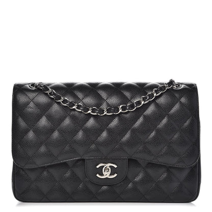 Chanel Caviar Quilted Jumbo Double Flap Black 1 of 8