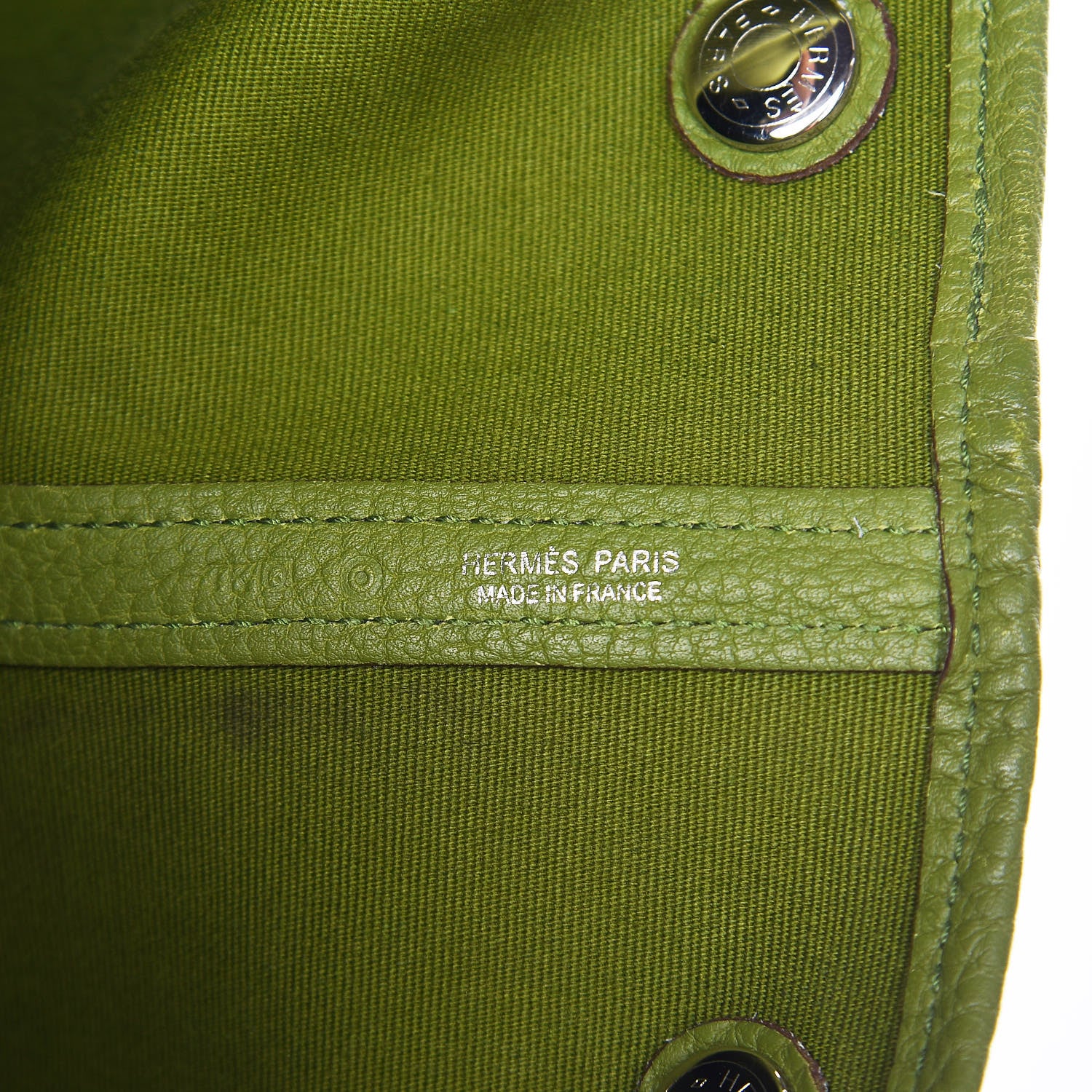 Hermes Toile Buffle Gala Garden Party 36 MM Tote Vert Anis 7 of 16