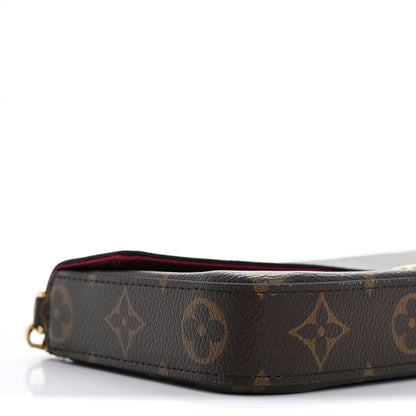 Louis Vuitton Monogram Pochette Felicie Chain Wallet Fuchsia 10 of 14
