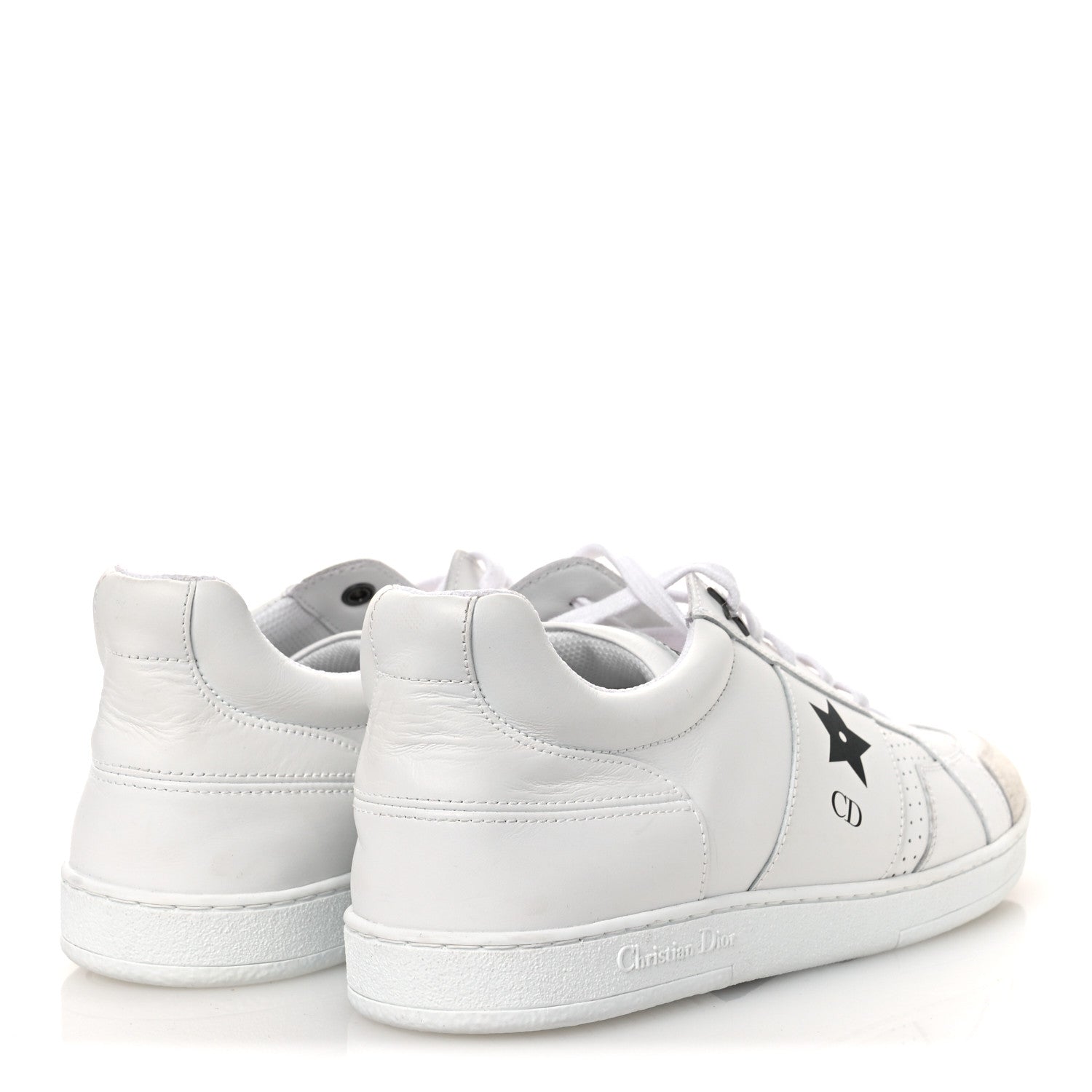 Christian Dior Calfskin Suede Dior Star Low Top Sneakers 39 White 5 of 11