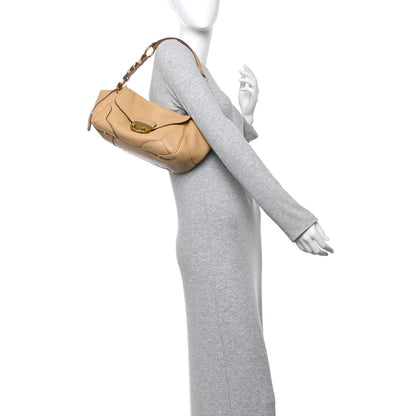 Prada Vitello Daino Pushlock Shoulder Bag Sughero 2 of 13