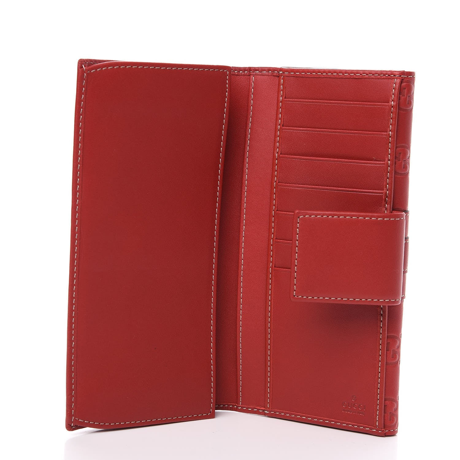 Gucci Guccissima Heart Lock Continental Wallet Red 4 of 8