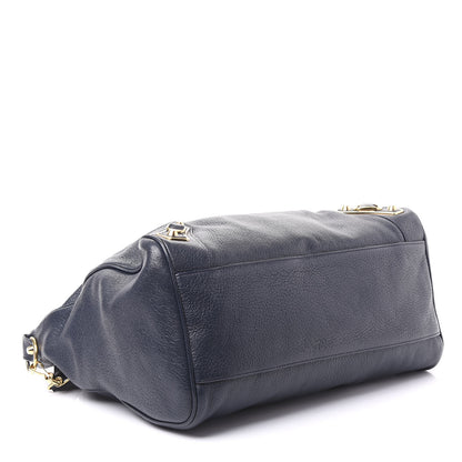 Balenciaga Chevre Gold Metallic Edge Hardware Velo Bleu Nuit Dark Sea 3 of 10