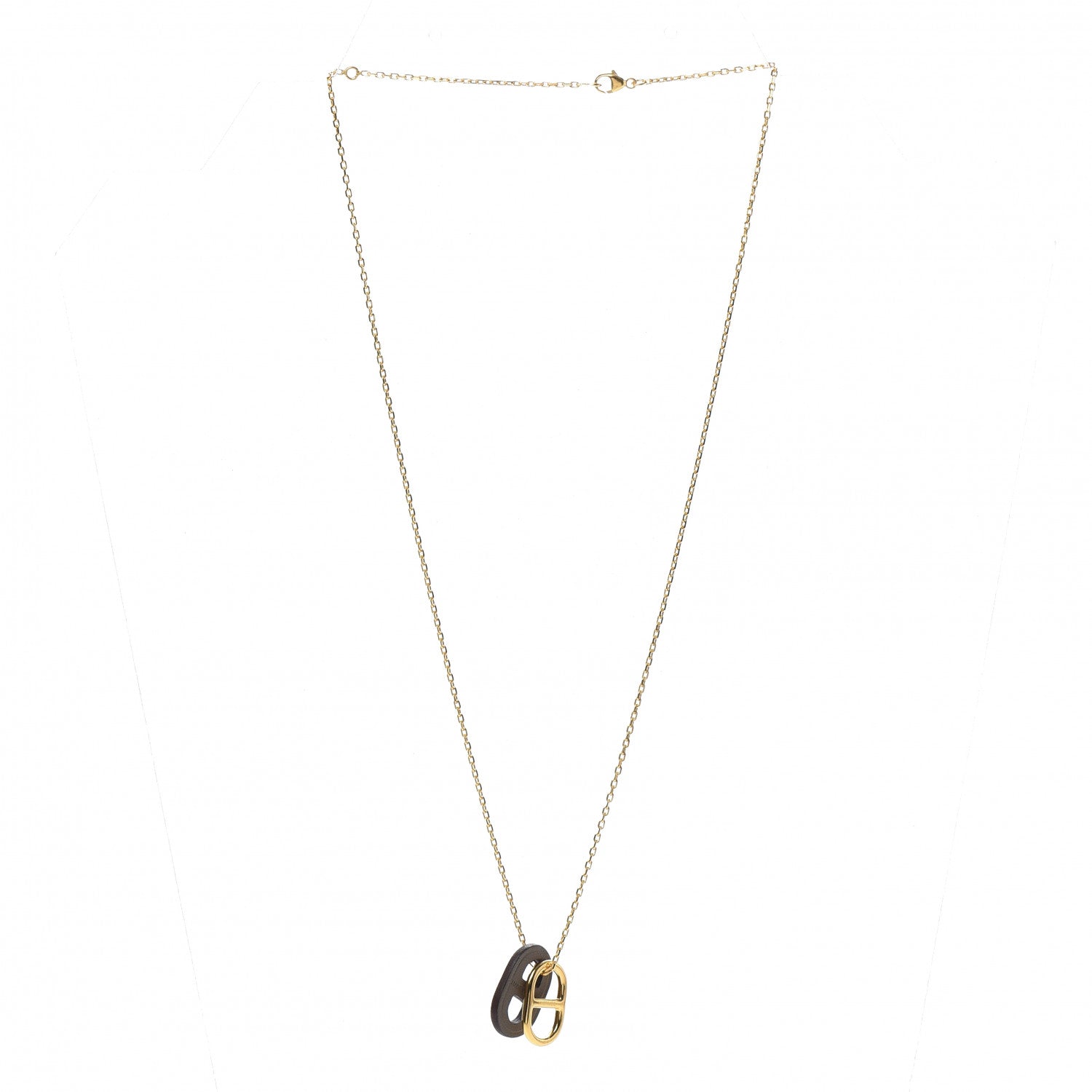 Hermes Swift O'Maillon Pendant Necklace Etoupe 3 of 6