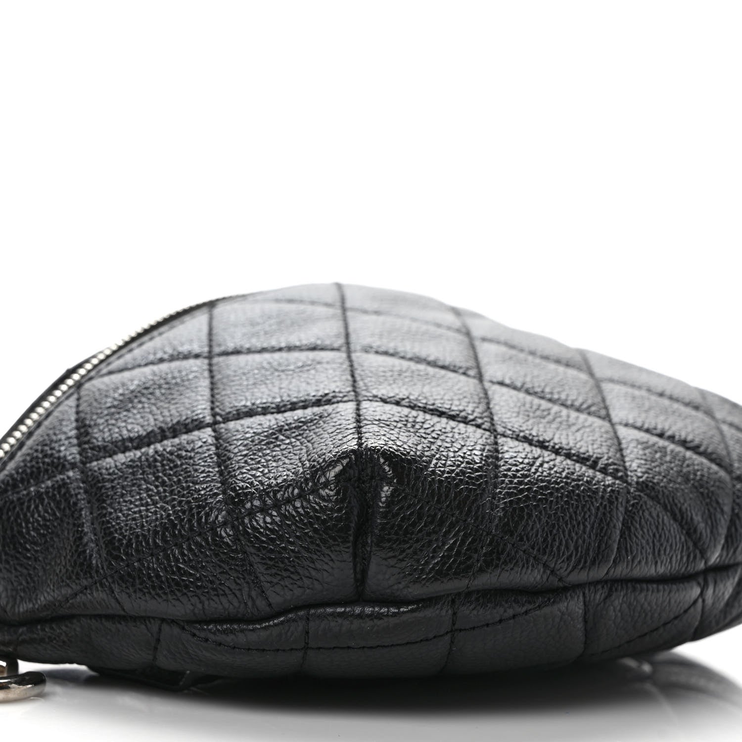 Chanel Grained Calfskin Quilted Waist Belt Bag Black 7 of 8
