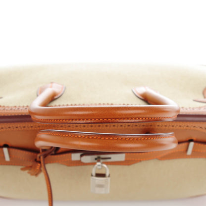 Hermes Barenia Toile Ghillies Birkin 35 Fauve 2 of 28