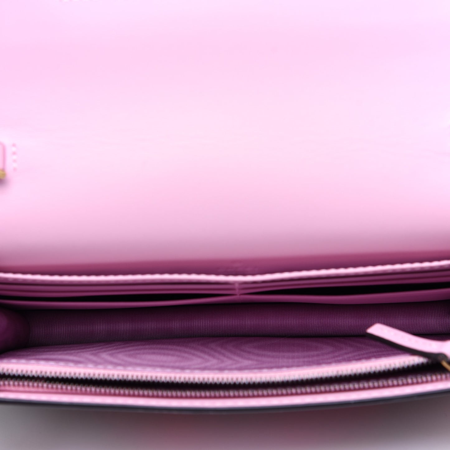 GG Supreme Monogram Strawberry Chain Wallet