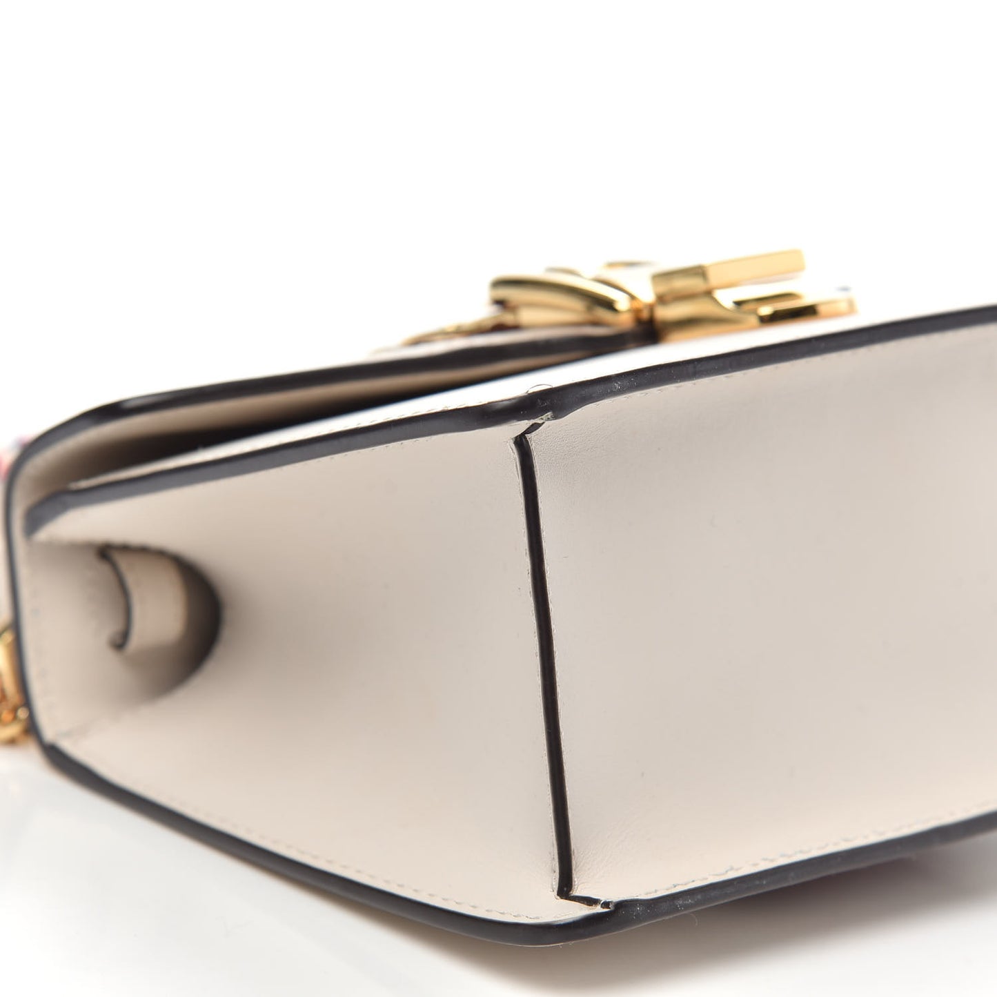 Calfskin Mini Sylvie Top Handle Bag White