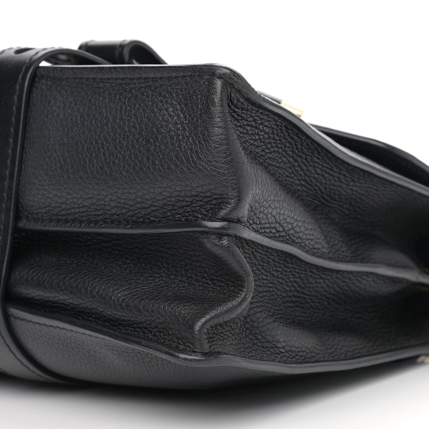 Grained Calfskin Medium Aby Day Shoulder Bag Black