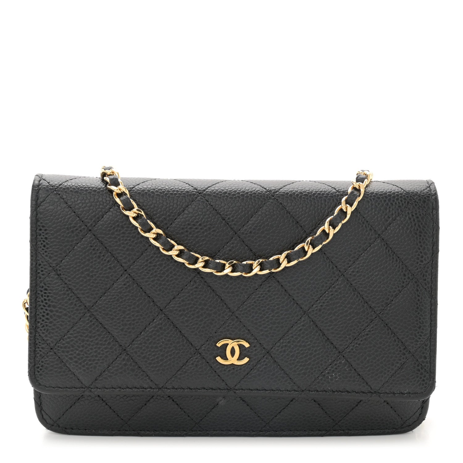 Chanel Caviar Quilted Wallet on Chain WOC Black 1 of 12
