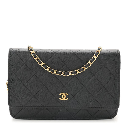 Chanel Caviar Quilted Wallet on Chain WOC Black 1 of 12