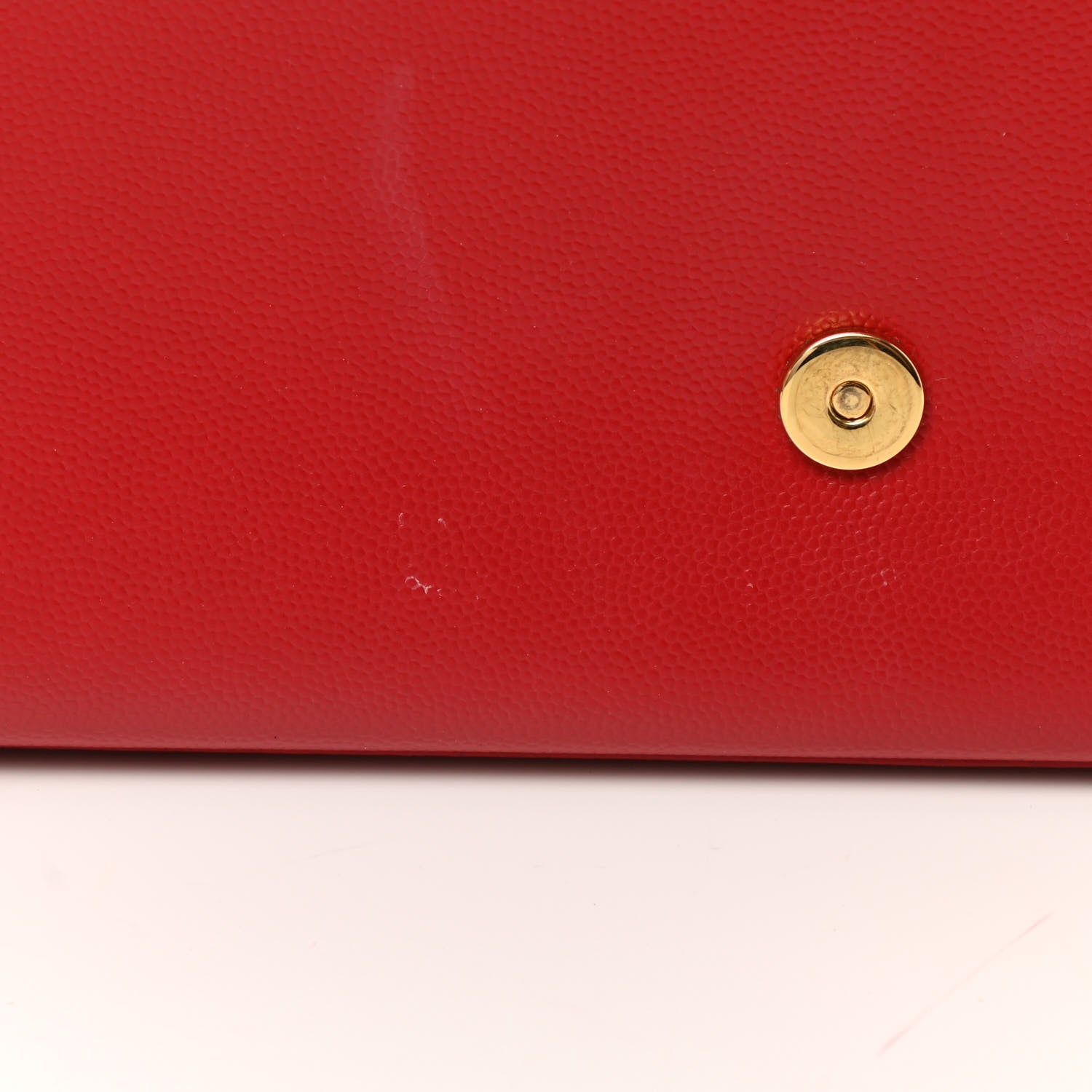 Saint Laurent Grain De Poudre Classic Monogram Cassandre Clutch New Red 8 of 12