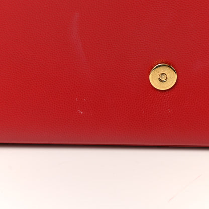 Saint Laurent Grain De Poudre Classic Monogram Cassandre Clutch New Red 8 of 12