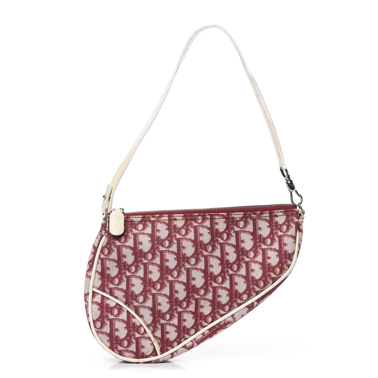 Christian Dior Monogram Mini Saddle Pochette Red 1 of 13