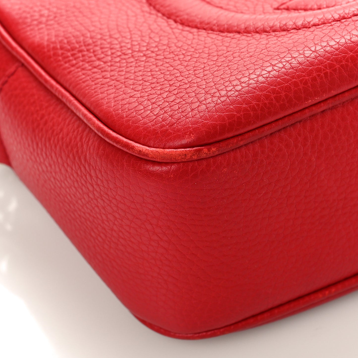Pebbled Calfskin Small Soho Disco Bag Tabasco Red