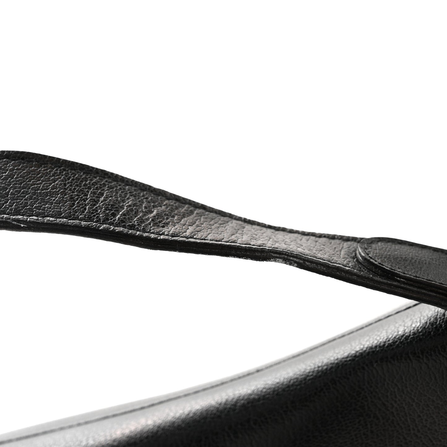 Shiny Goatskin  Saddle Bag Black