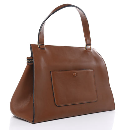 Celine Smooth Calfskin Large Edge Shoulder Bag Brown 3 of 17