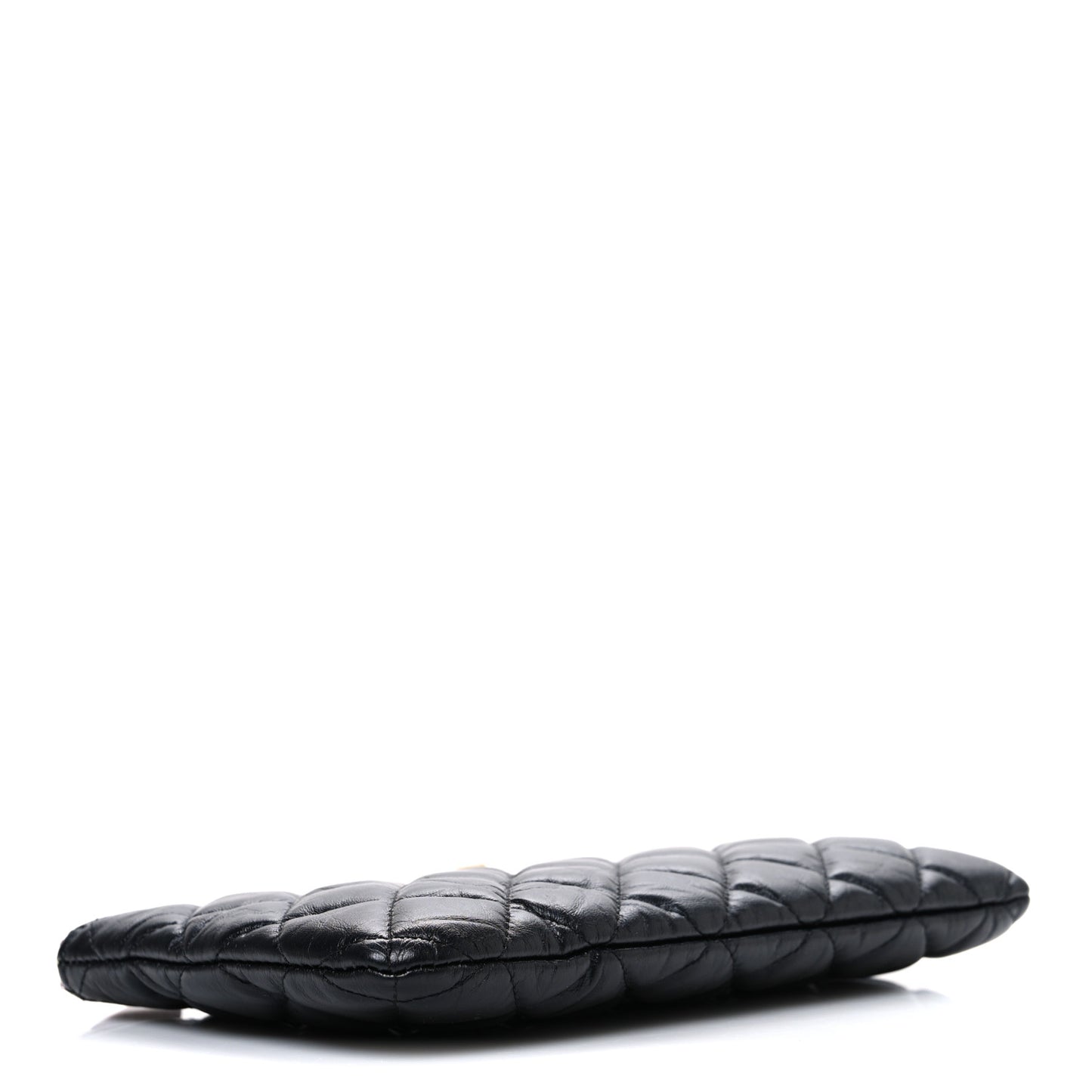 Aged Calfskin Quilted Medium Reissue Cosmetic Case Black