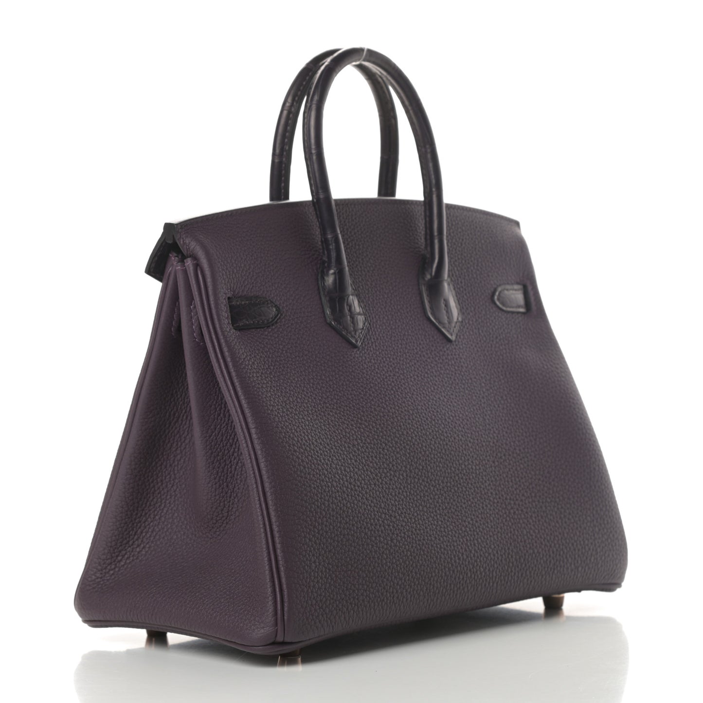 Togo Matte Alligator Birkin Touch 25 Raisin