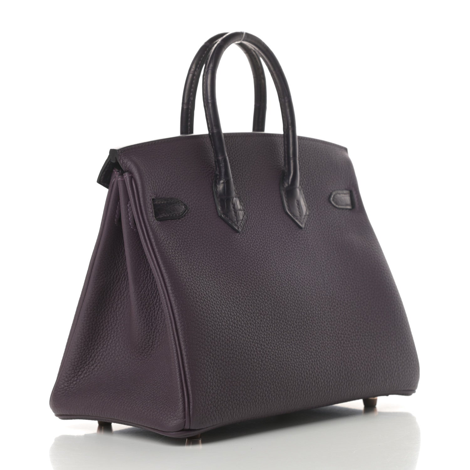 Hermes Togo Matte Alligator Birkin Touch 25 Raisin 3 of 11