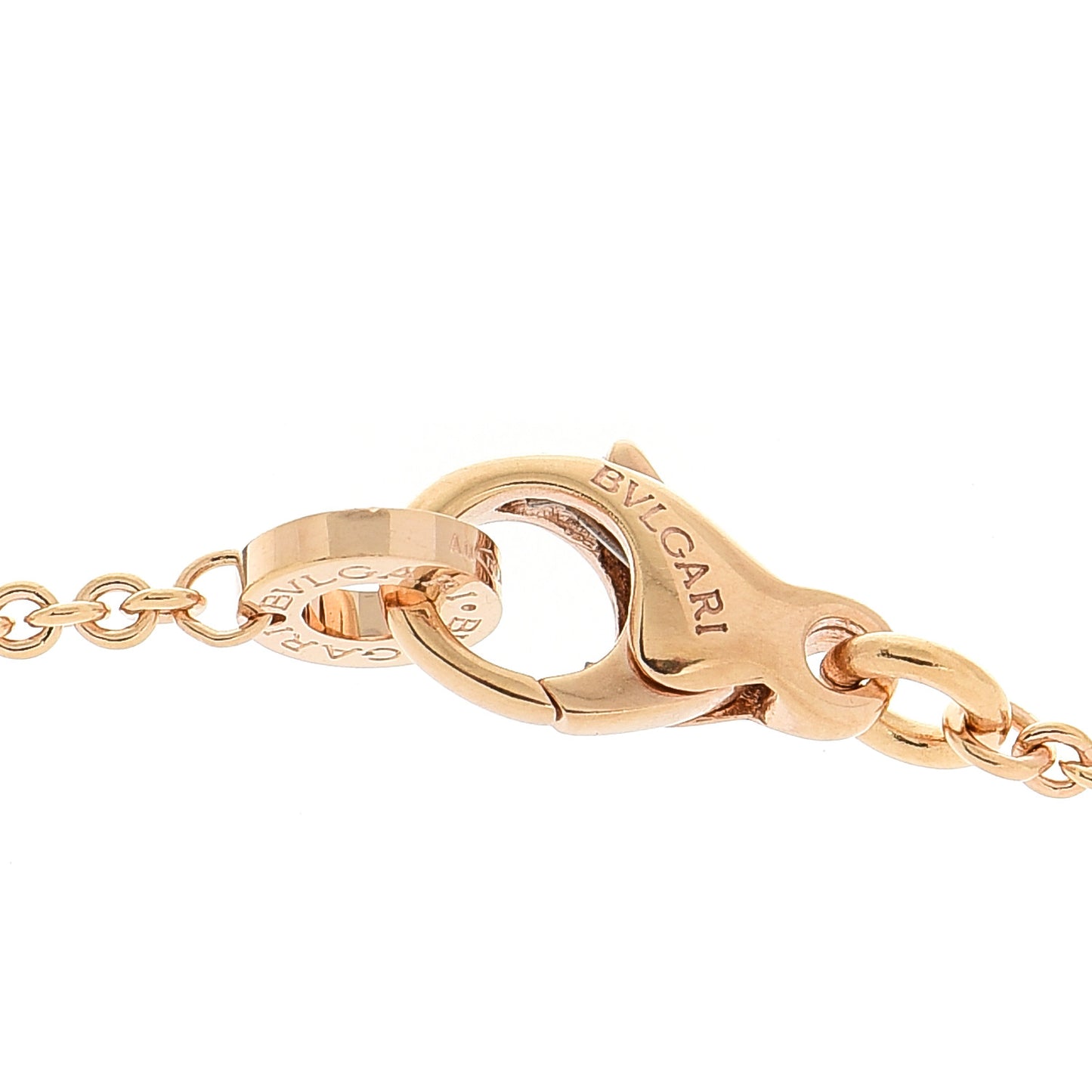 18K Rose Gold White Ceramic B.Zero1 Pendant Necklace