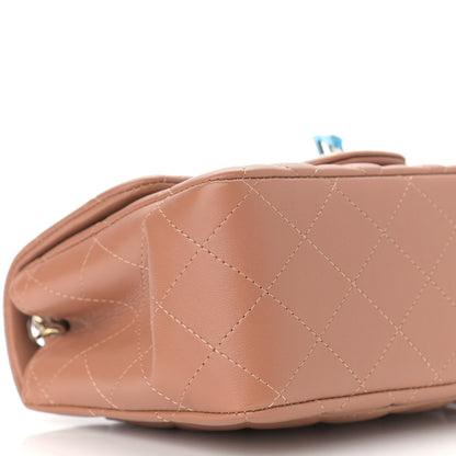 Chanel Lambskin Quilted Mini Square Flap Brown 5 of 11