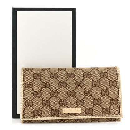 Gucci Monogram Metal Bar Continental Flap Wallet Off White 18 of 18