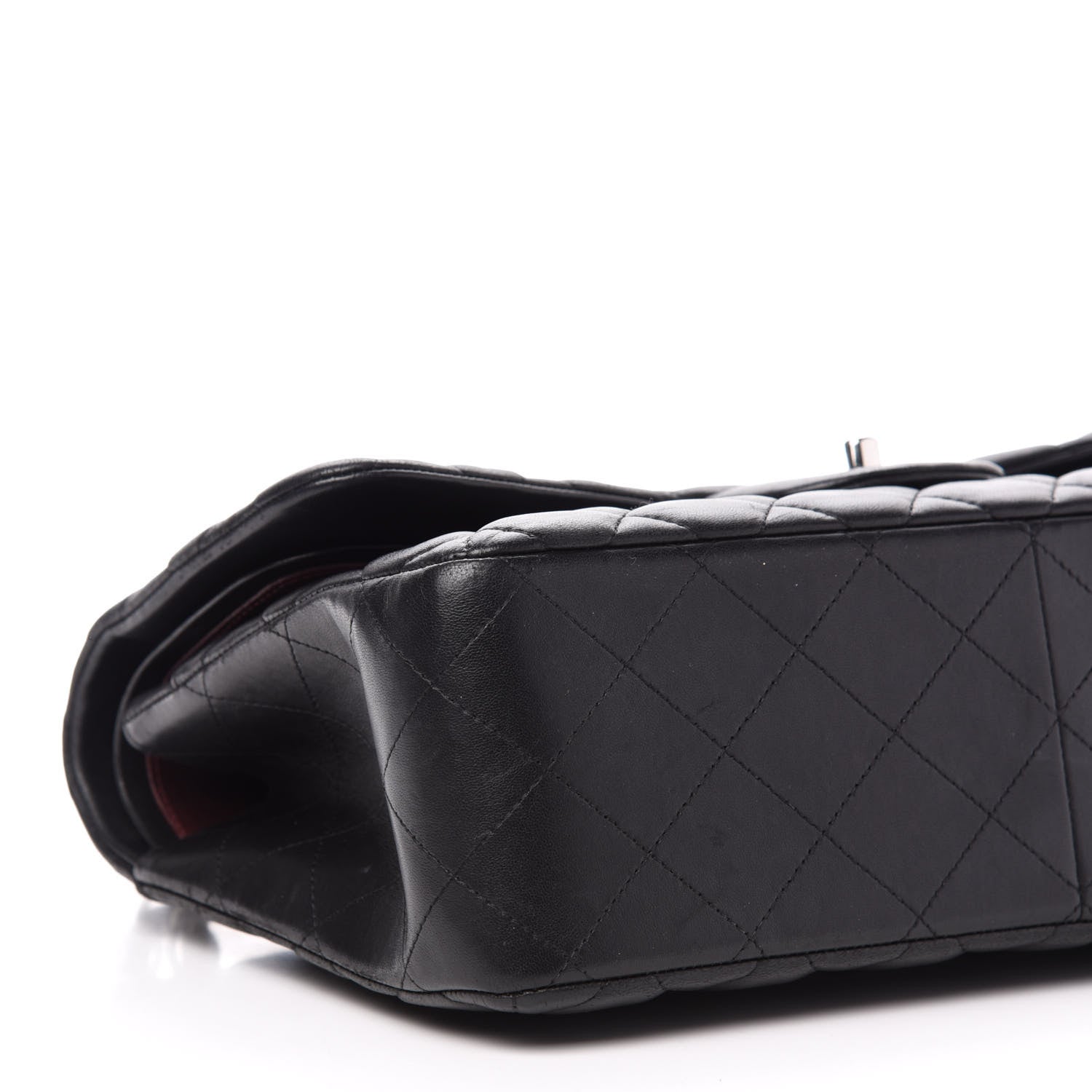 Chanel Lambskin Quilted Jumbo Double Flap Black 11 of 14