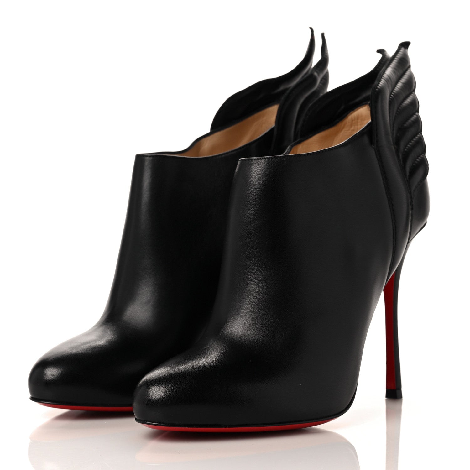 Christian Louboutin Calfskin Mercura Wing 100 Booties 39.5 Black 3 of 8