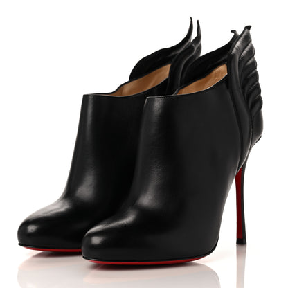 Christian Louboutin Calfskin Mercura Wing 100 Booties 39.5 Black 3 of 8