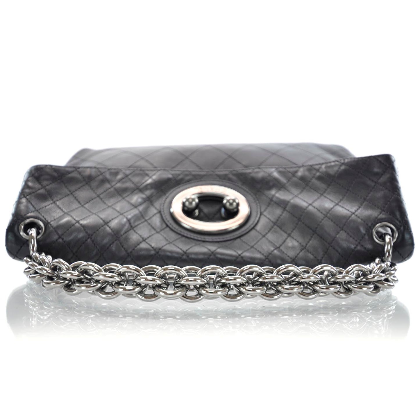 Lambskin Quilted New Lock Flap Black