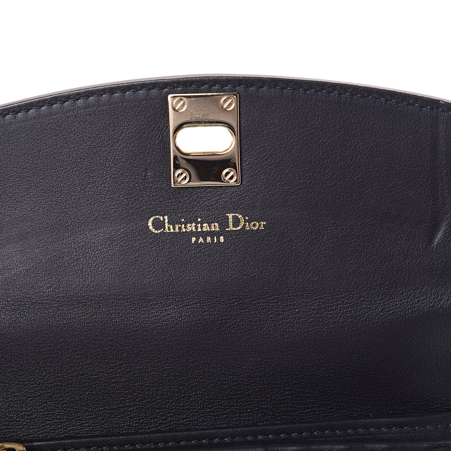 Christian Dior Calfskin Bi-Color Wallet Black Blue 6 of 6
