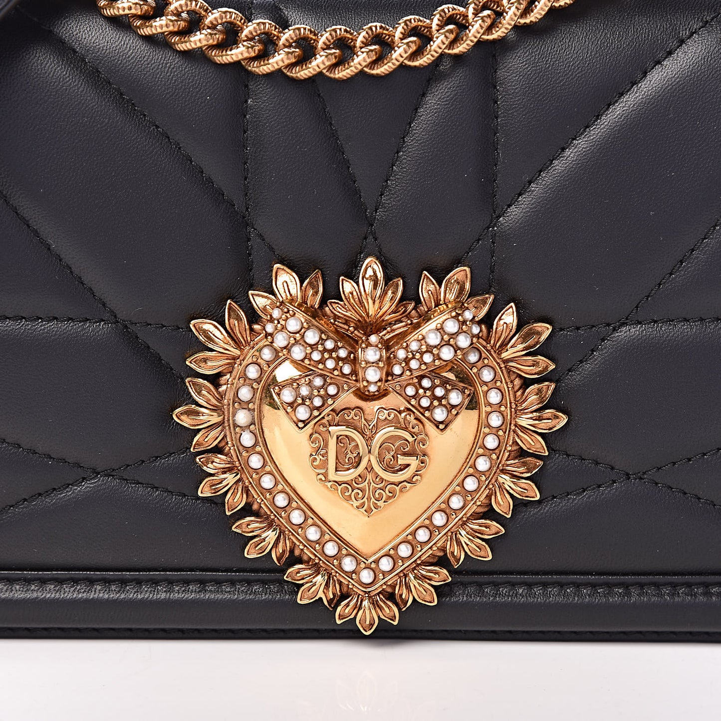 Calfskin Medium Devotion Crossbody Bag Black
