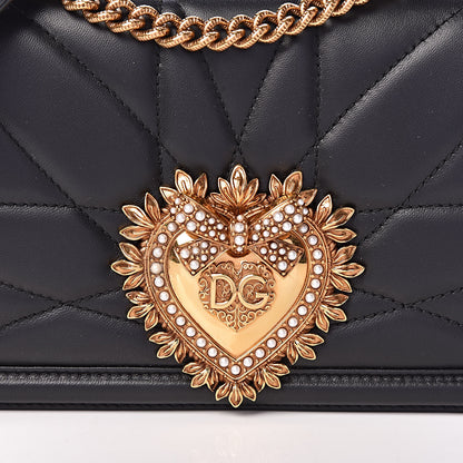 Dolce & Gabbana Calfskin Medium Devotion Crossbody Bag Black 7 of 10