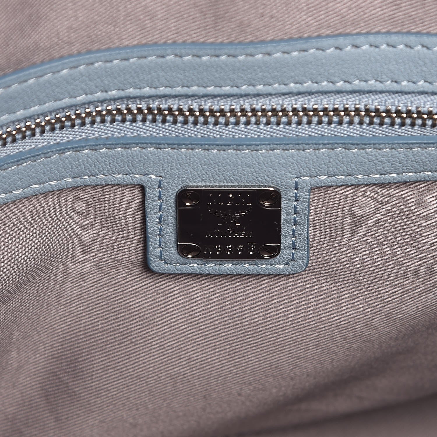 MCM Grained Calfskin Medium Klara Hobo Sky Blue 8 of 10
