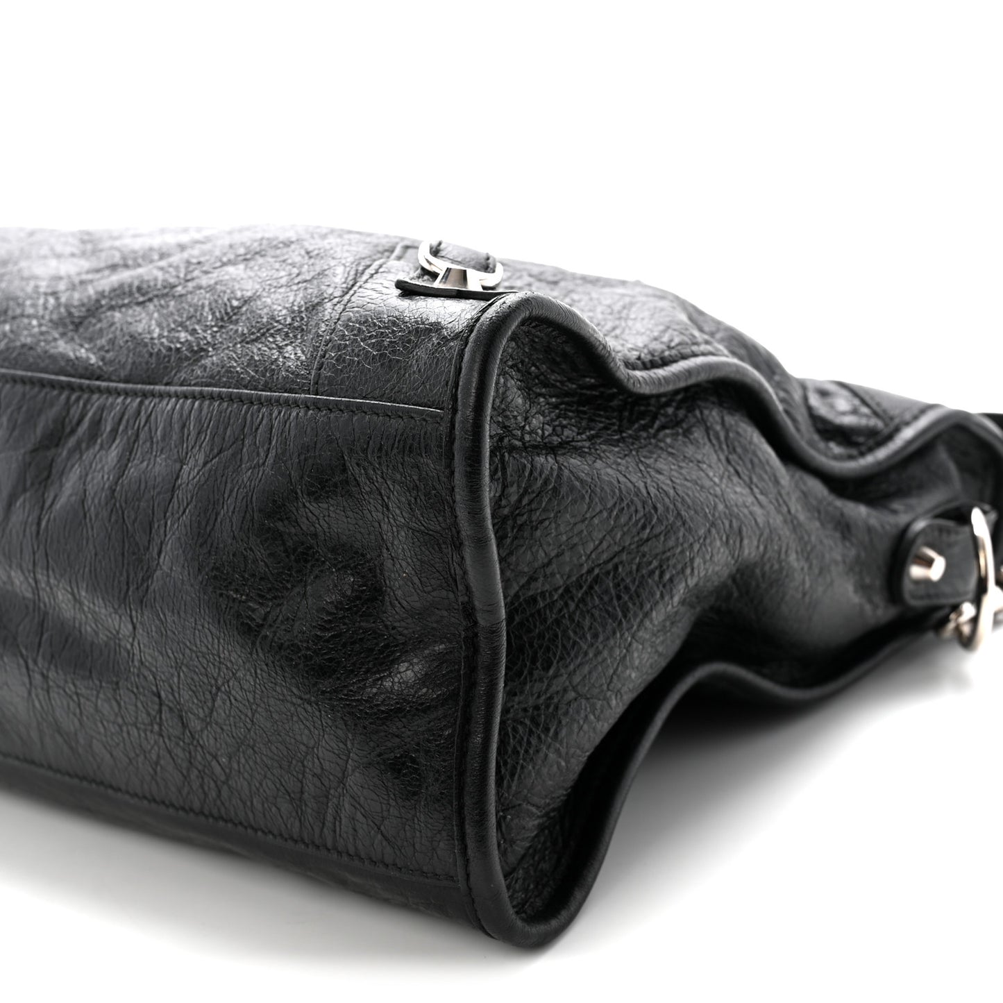 Agneau Classic Silver Hardware City Black