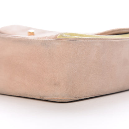 Chanel Suede Chocolate Bar Top Handle Flap Beige 15 of 17
