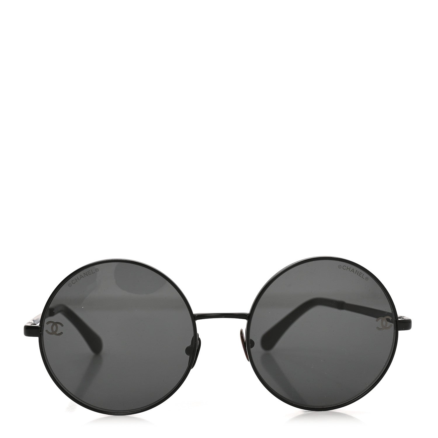 Chanel Metal Round Sunglasses 4268 Black 2 of 7