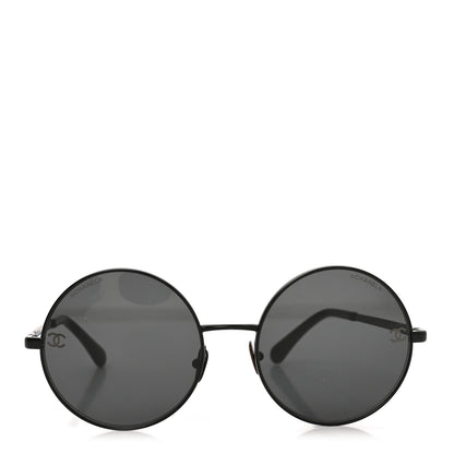 Chanel Metal Round Sunglasses 4268 Black 2 of 7