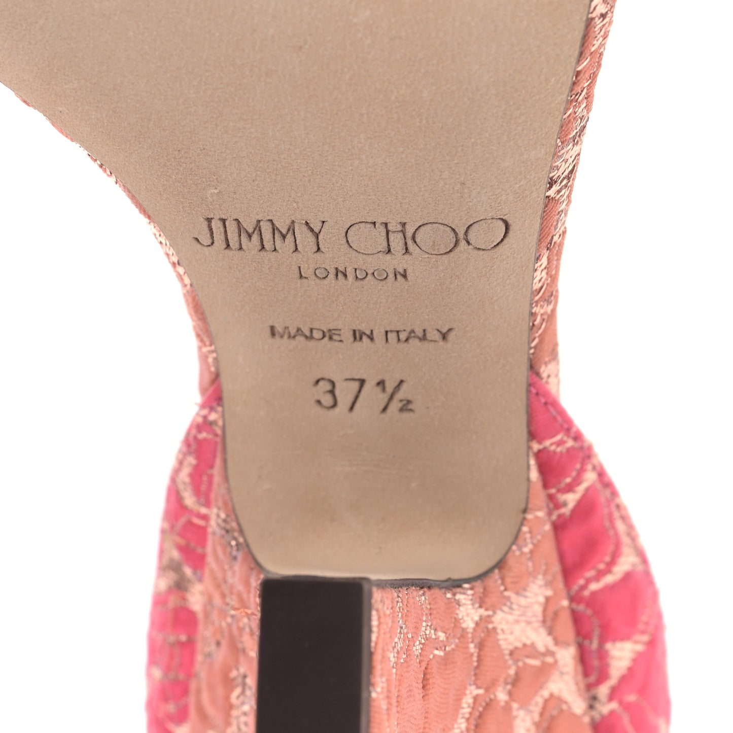 Floral Jacquard Fabric Edina 85mm Sandals 37.5 Flamingo Calypso